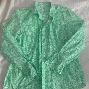 J. Crew Mint Green Patterned Shirt